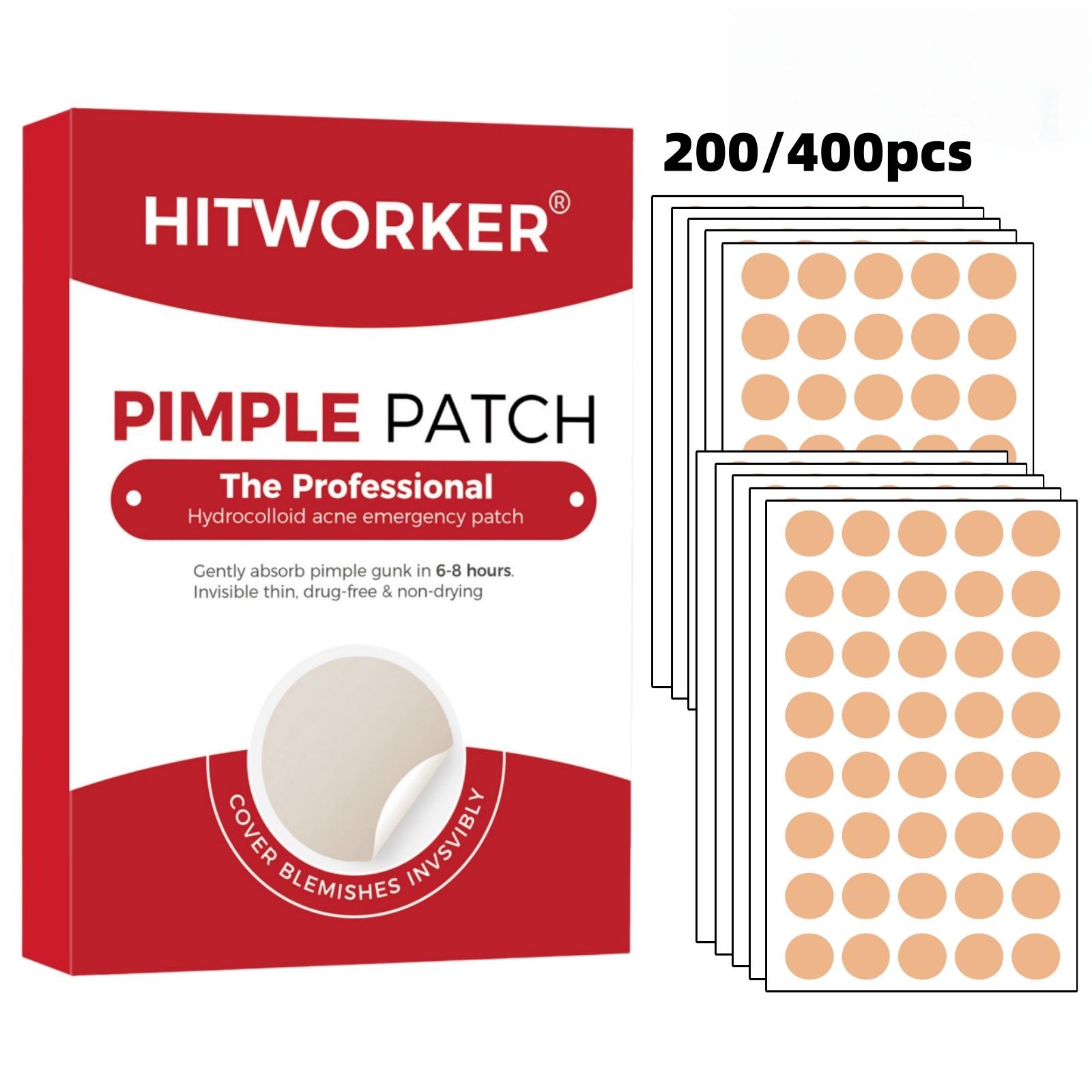 Face Oil - 200/400pcs Dark Skin Tone Acne Patches